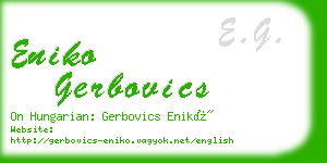 eniko gerbovics business card